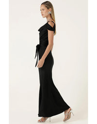 Sigrid Bias Dress Black - Australian Made