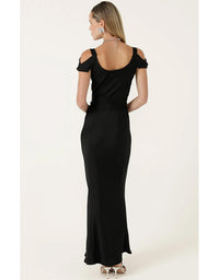 Sigrid Bias Dress Black - Australian Made