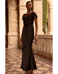 Sigrid Bias Dress Black - Australian Made