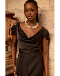 Sigrid Bias Dress Black - Australian Made