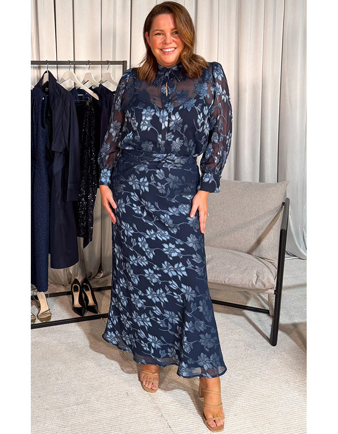 Eliza Skirt Navy Blue