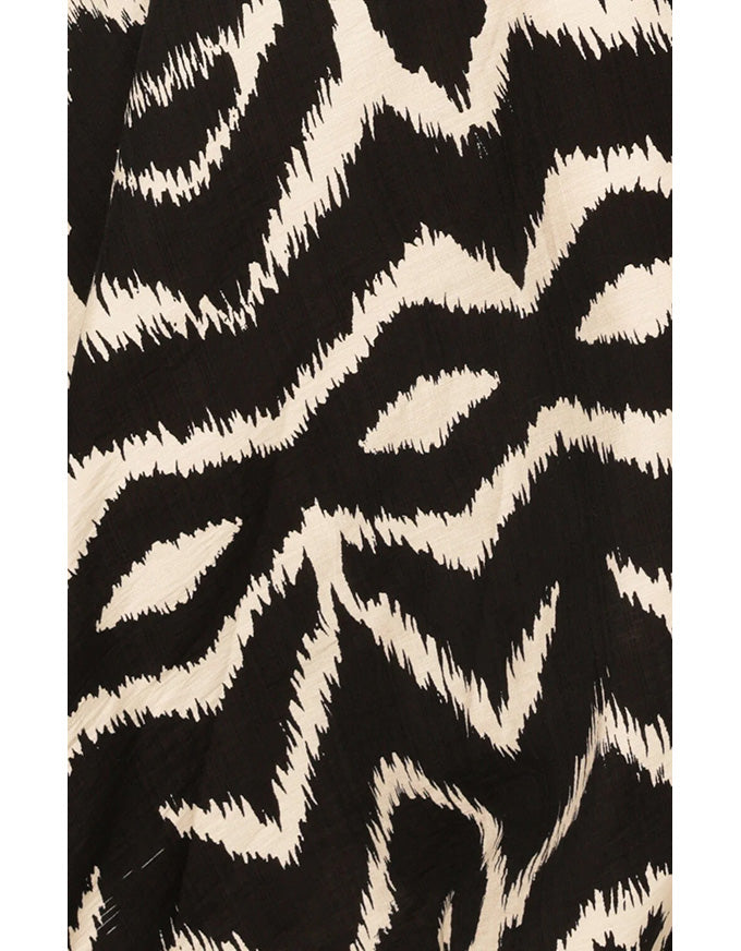 Villa Vita Convertible Maxi Dress Black/Cream Abstract