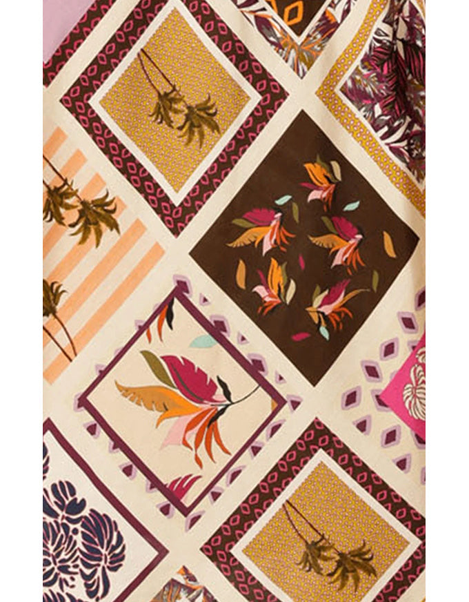 Sunset Chase Wrap Dress Choc Tile