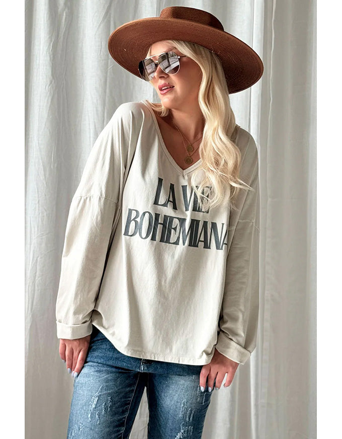 La Vie Tee Beige