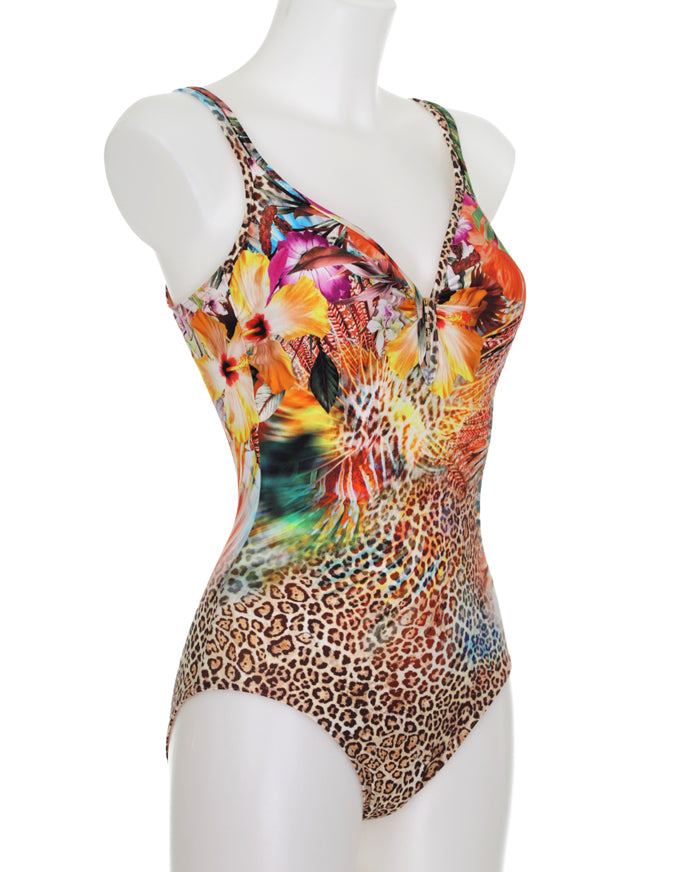 Leopard & Floral One Piece