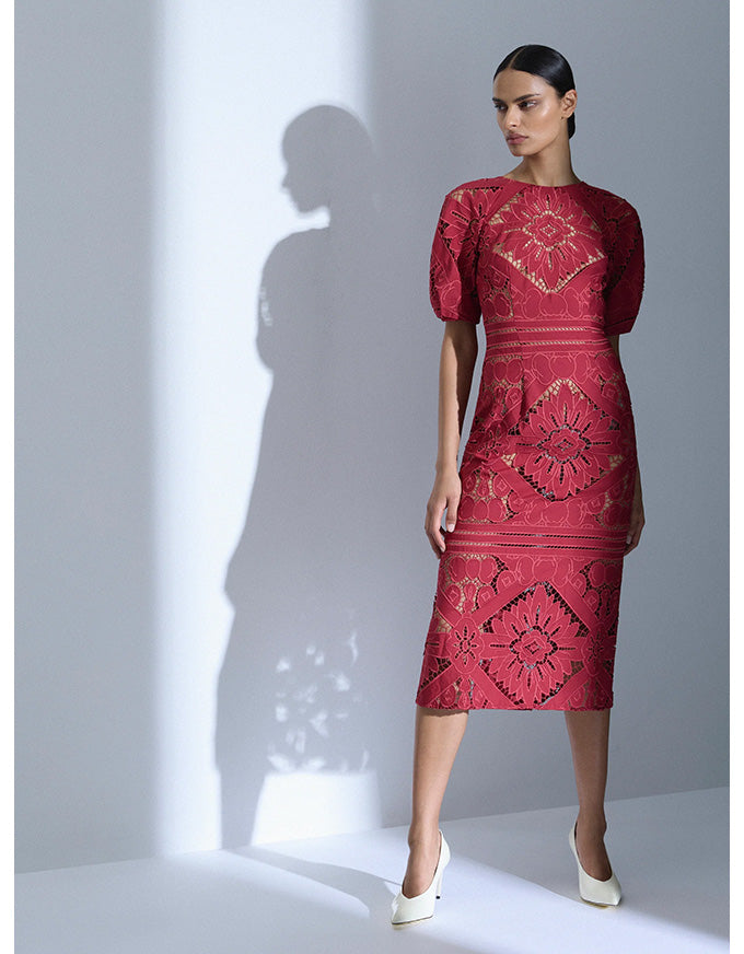 Letitia Midi Dress Garnet