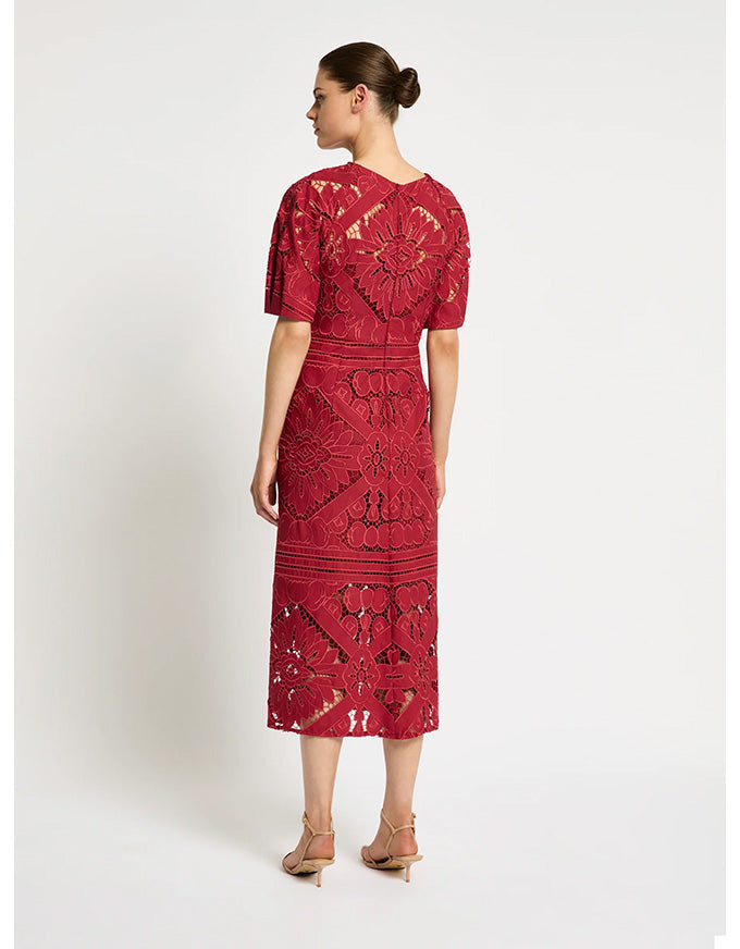Letitia Midi Dress Garnet