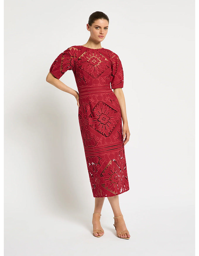 Letitia Midi Dress Garnet