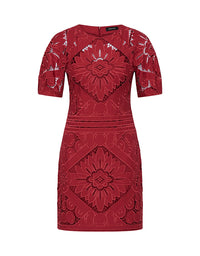 Letitia Short Dress Garnet - Australian Made