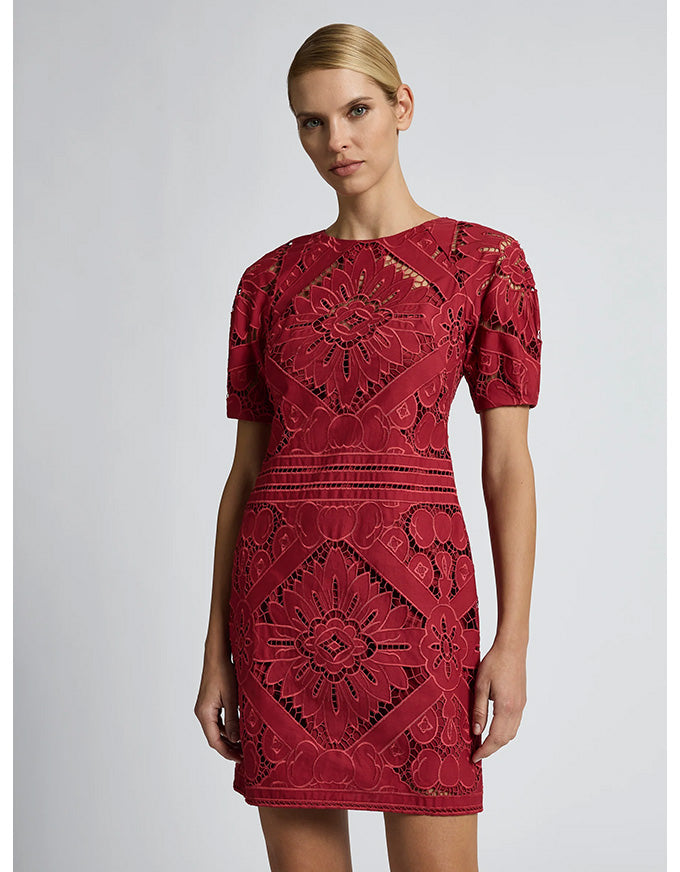 Letitia Short Dress Garnet - Australian Made