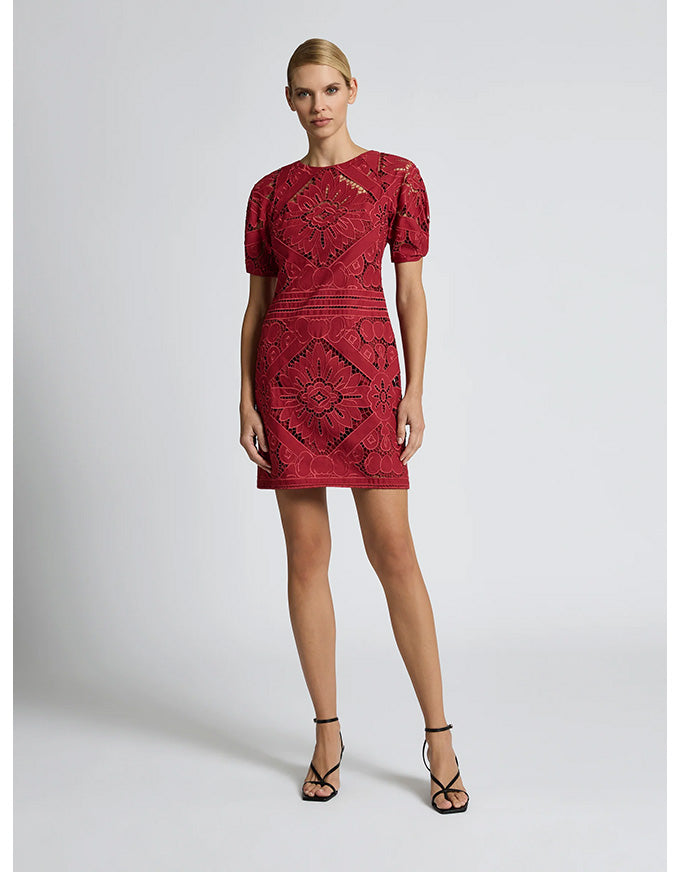 Letitia Short Dress Garnet - Australian Made