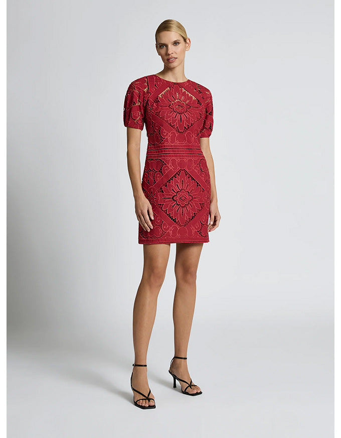Letitia Short Dress Garnet - Australian Made