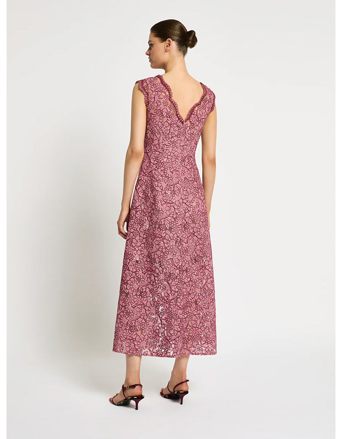 Lily A-Line Dress Garnet/Blush - Australian Made