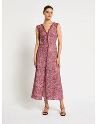 Lily A-Line Dress Garnet/Blush - Australian Made