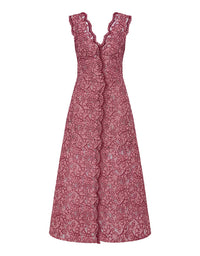 Lily A-Line Dress Garnet/Blush - Australian Made