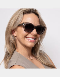 Layla Sunglasses Grey Mosaic Smoke