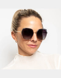 Indigo Sunglasses Ombre Blue Pink Smoke