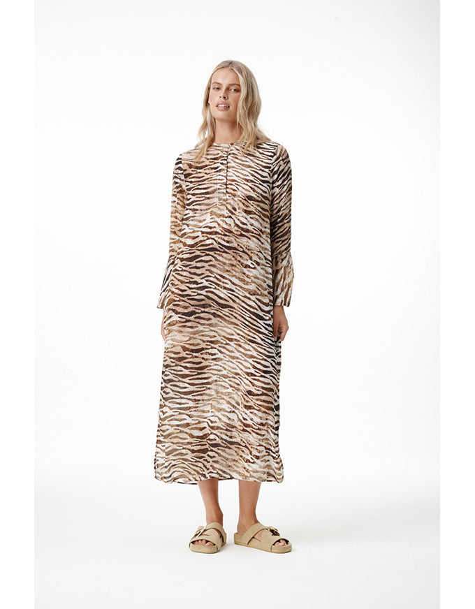 Long Genie Dress Savanna Viscose Brown