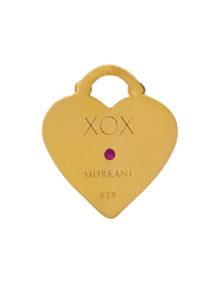 Love You Large Heart Necklace 18KT