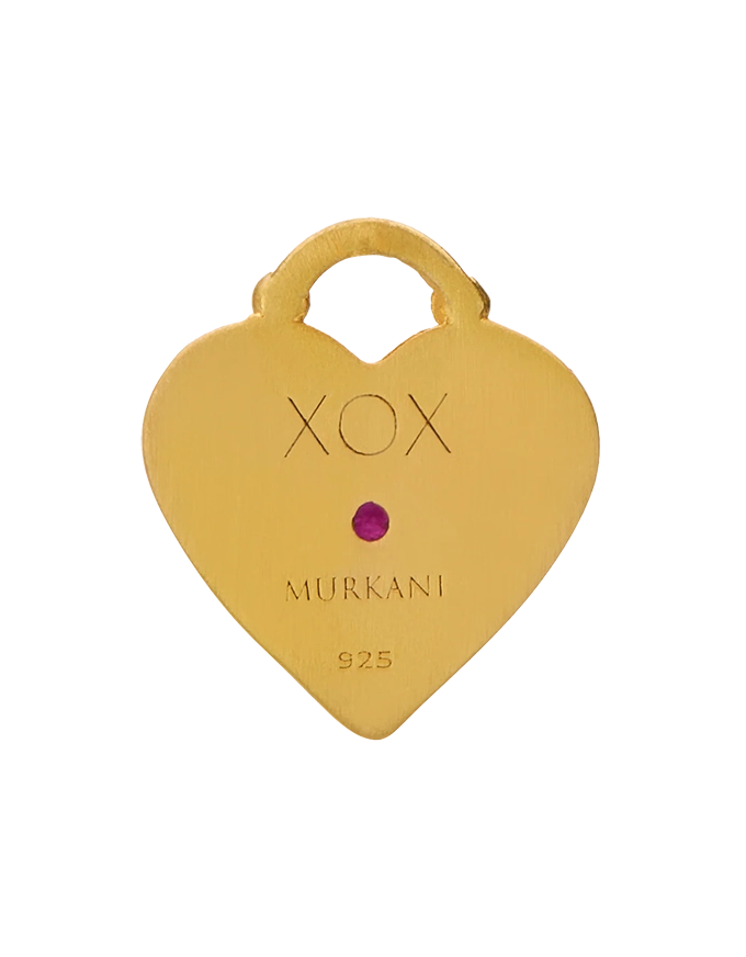 Love You Large Heart Necklace 18KT