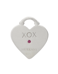 Love You Small Heart Necklace Silver