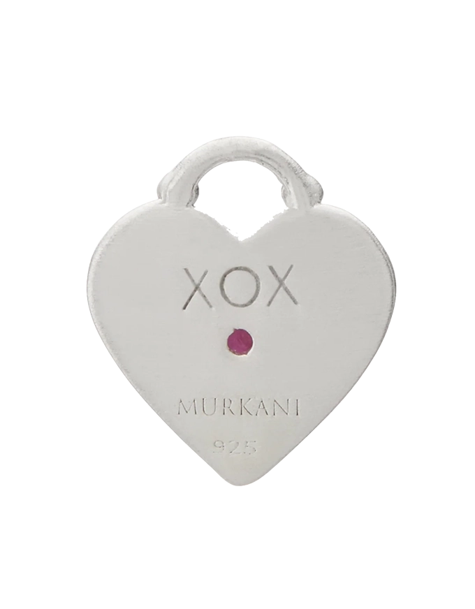 Love You Small Heart Necklace Silver