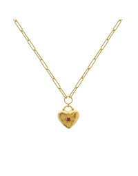 Love You Large Heart Necklace 18KT