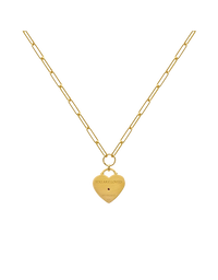 Love You Large Heart Necklace 18KT