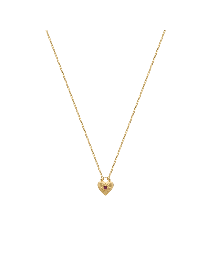 Love You Small Heart Necklace 18kt