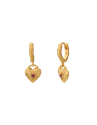 Love You Small Heart Earrings 18KT