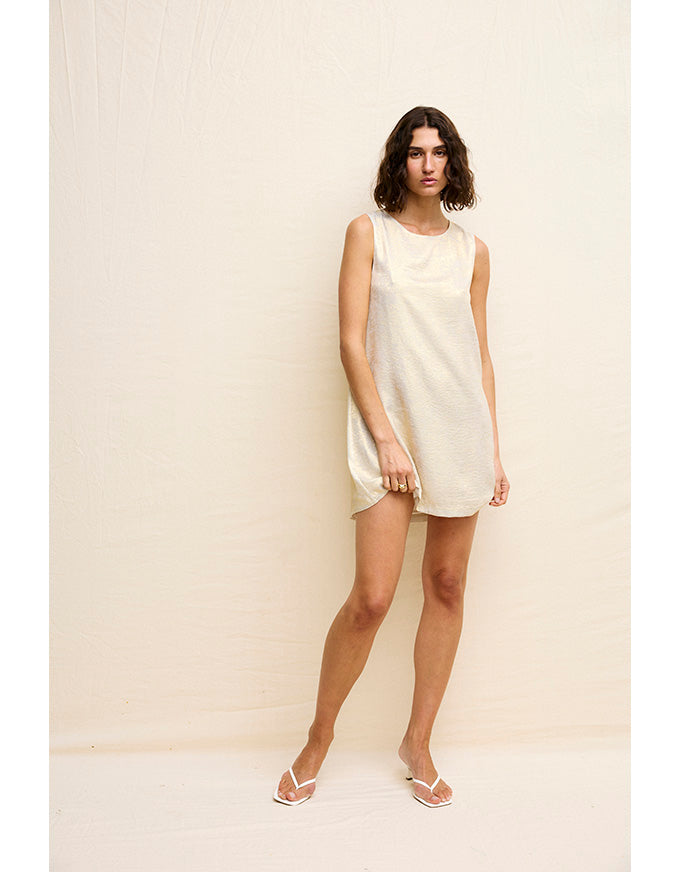 Luca Dress Gold Lustre