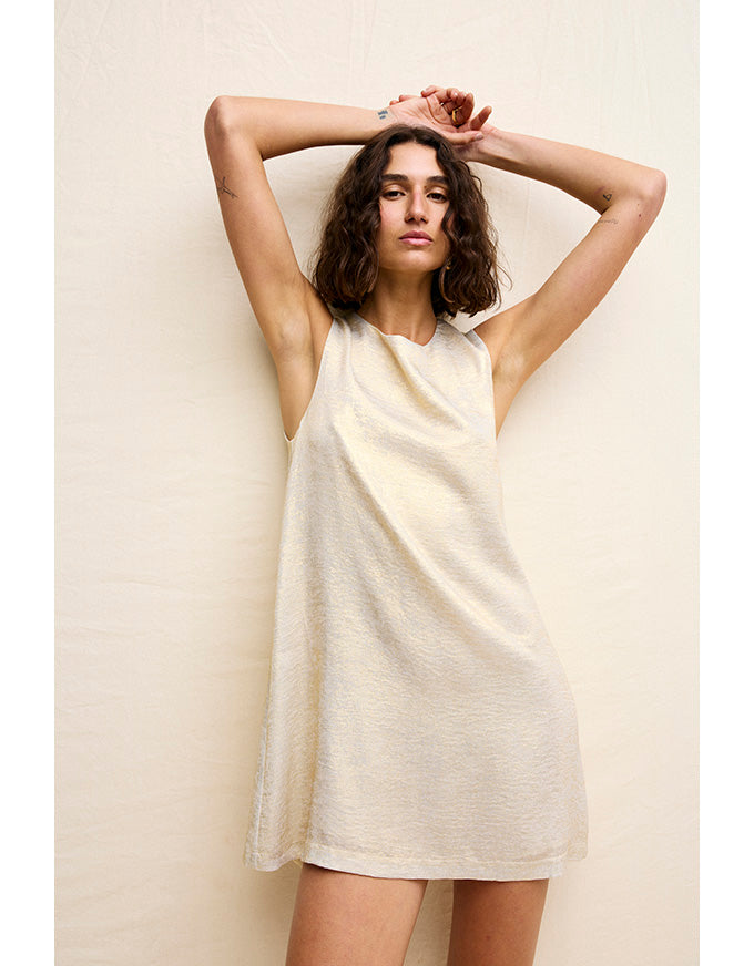 Luca Dress Gold Lustre