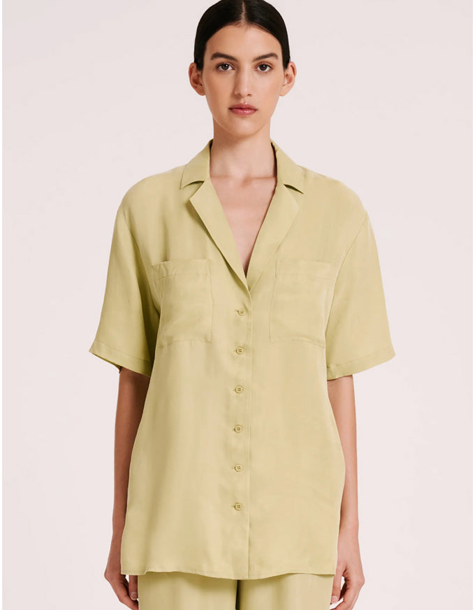 Lucia Cupro Shirt Lime