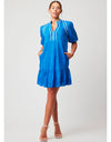 Lucia Embroidered Babydoll Dress Azure