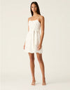 Luna Embroidery Mini Dress White