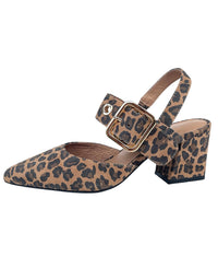 Magaly Heels Camel Leopard Suede