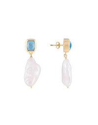 Blue Topaz Keshi Drops