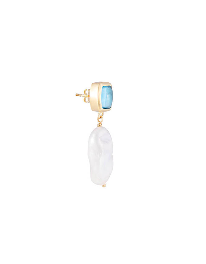 Blue Topaz Keshi Drops