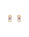 Crystal Emerald Cut Huggies