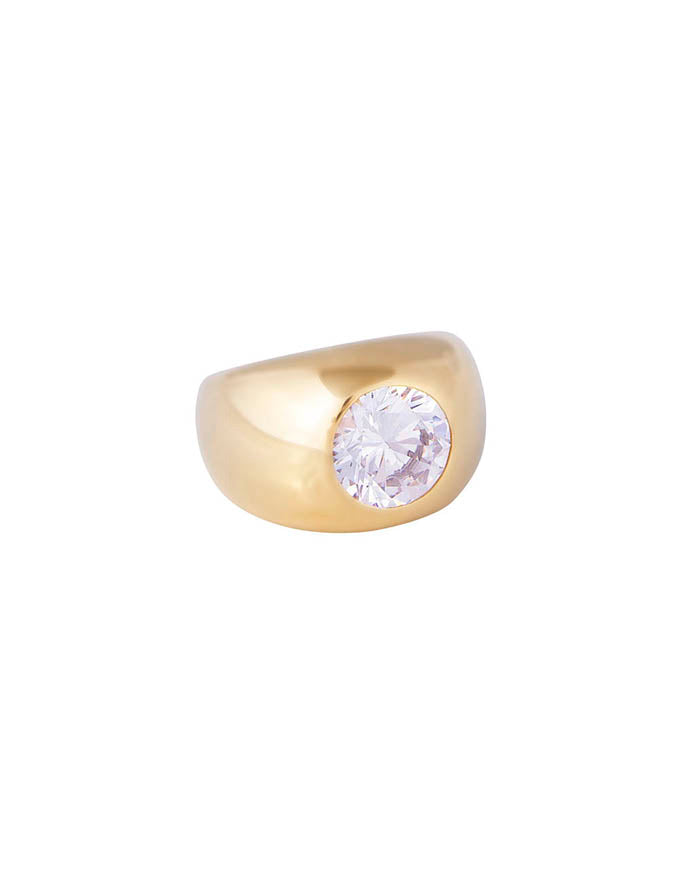 Solitaire Cocktail Ring Gold