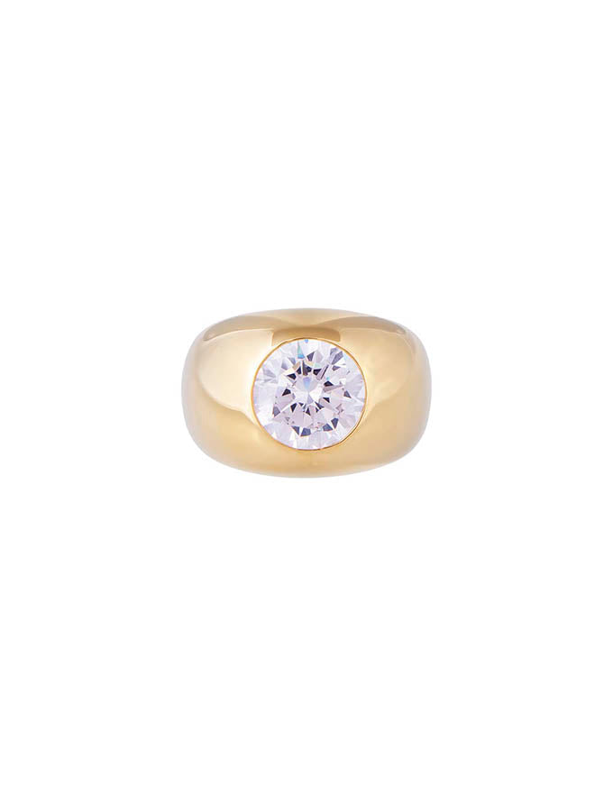 Solitaire Cocktail Ring Gold