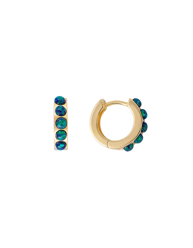 Jade Opal Crystal Huggies