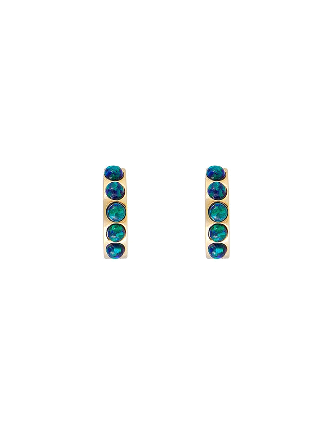 Jade Opal Crystal Huggies