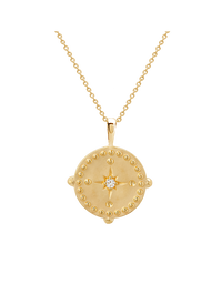 Into The Light Disc Necklace 18KT YGP