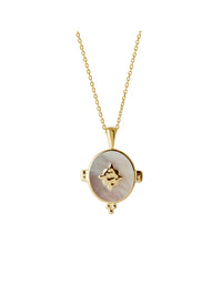 Oval Necklace w MOP 18KT YGP