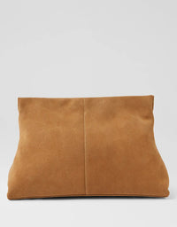 Aevie Handbag Camel Suede