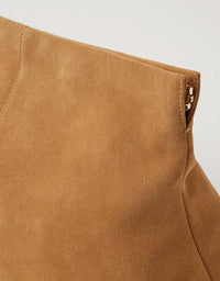 Aevie Handbag Camel Suede