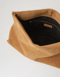 Aevie Handbag Camel Suede