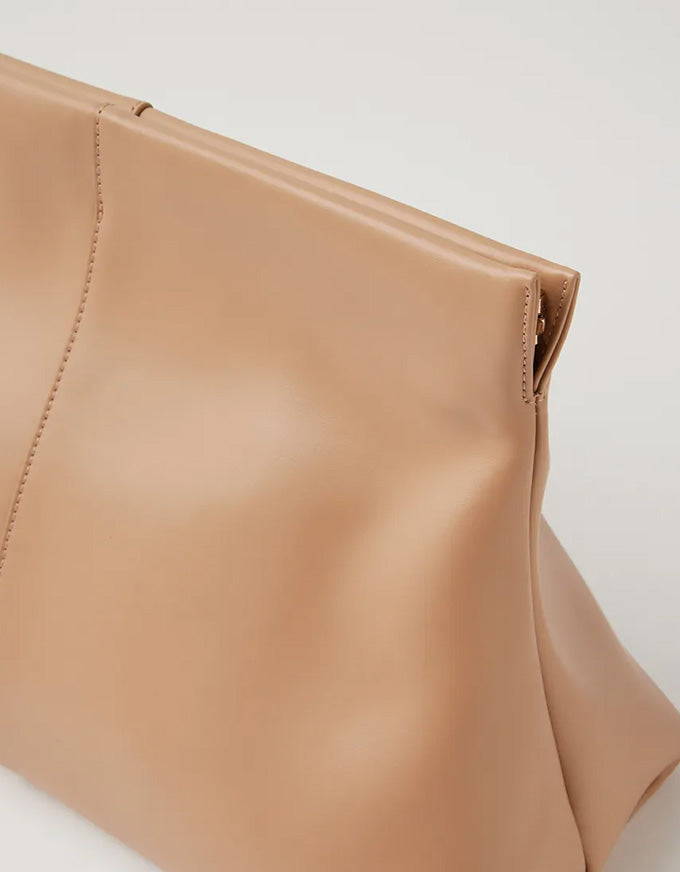 Aevie Handbag Nude Leather