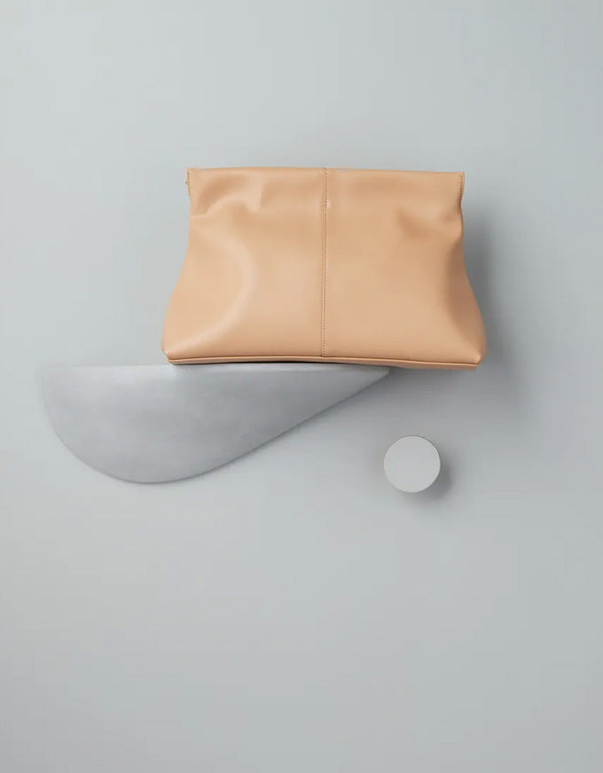 Aevie Handbag Nude Leather